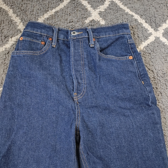 Re/Done drainpipe super high waist skinny jeans in rigid like color size 26 - Picture 5 of 15